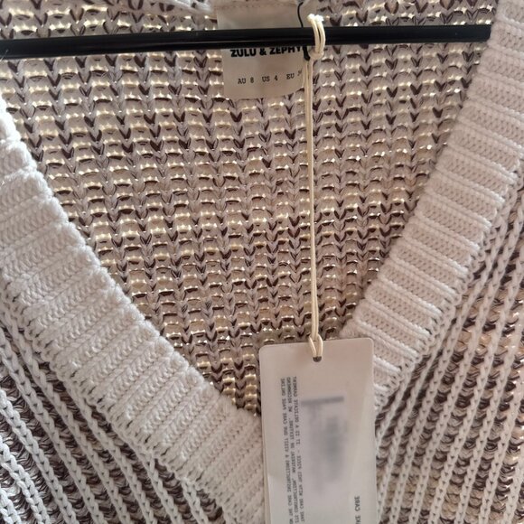 NWT Zulu & Zephyr The Oat Marle Rib Knit Vest - Picture 5 of 5